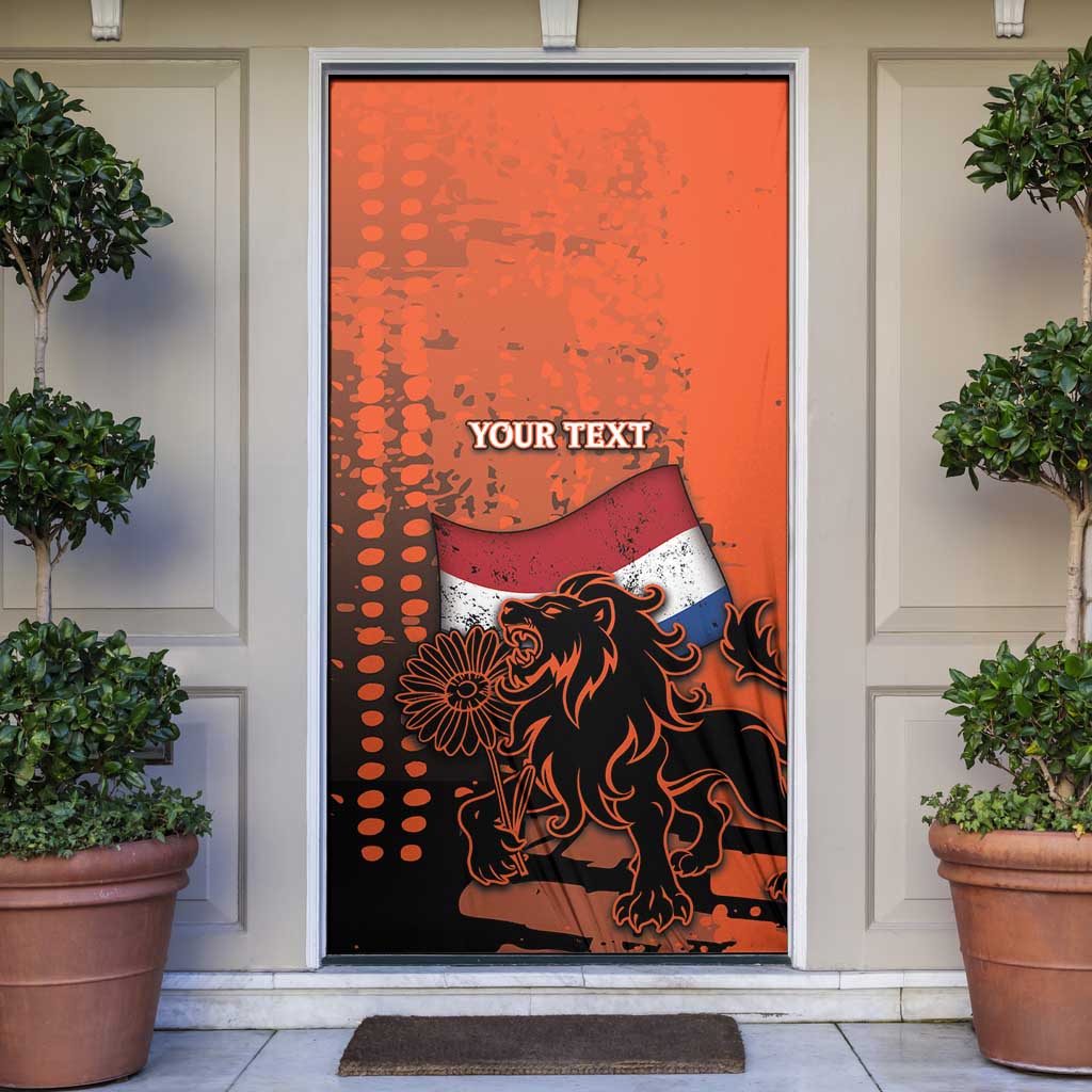Netherlands Door Cover Lion With Daisy Flower - Wonder Print Shop