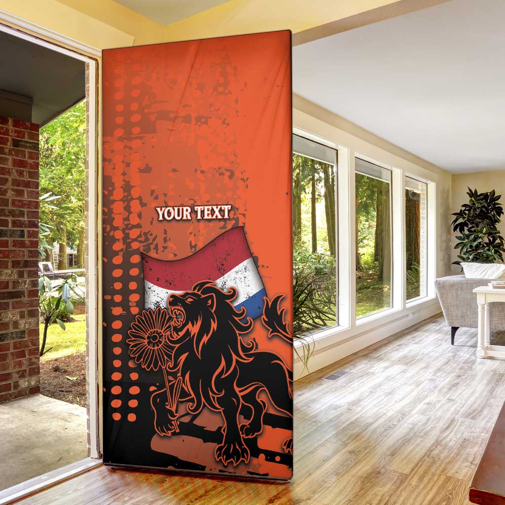 Netherlands Door Cover Lion With Daisy Flower - Wonder Print Shop