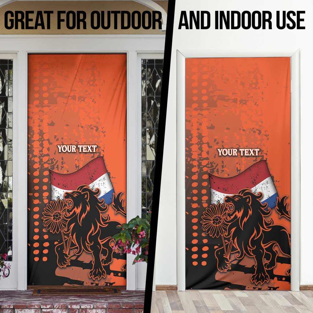 Netherlands Door Cover Lion With Daisy Flower - Wonder Print Shop