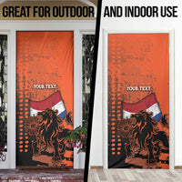 Netherlands Door Cover Lion With Daisy Flower - Wonder Print Shop