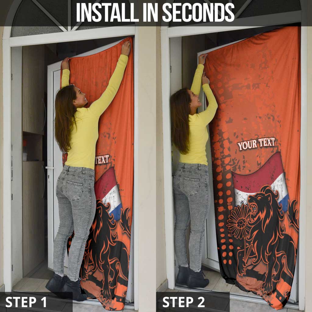 Netherlands Door Cover Lion With Daisy Flower - Wonder Print Shop