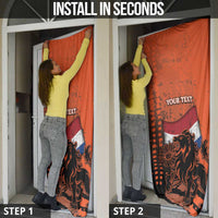 Netherlands Door Cover Lion With Daisy Flower - Wonder Print Shop