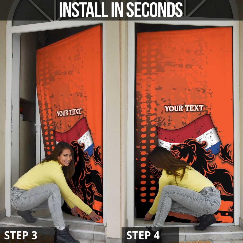 Netherlands Door Cover Lion With Daisy Flower - Wonder Print Shop