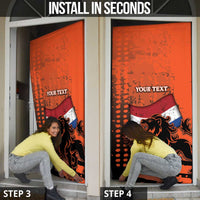 Netherlands Door Cover Lion With Daisy Flower - Wonder Print Shop