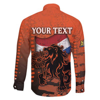 Personalized Netherlands Family Matching Long Sleeve Bodycon Dress and Hawaiian Shirt Lion With Daisy Flower - Wonder Print Shop