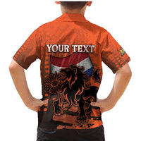 Personalized Netherlands Family Matching Mermaid Dress and Hawaiian Shirt Lion With Daisy Flower - Wonder Print Shop