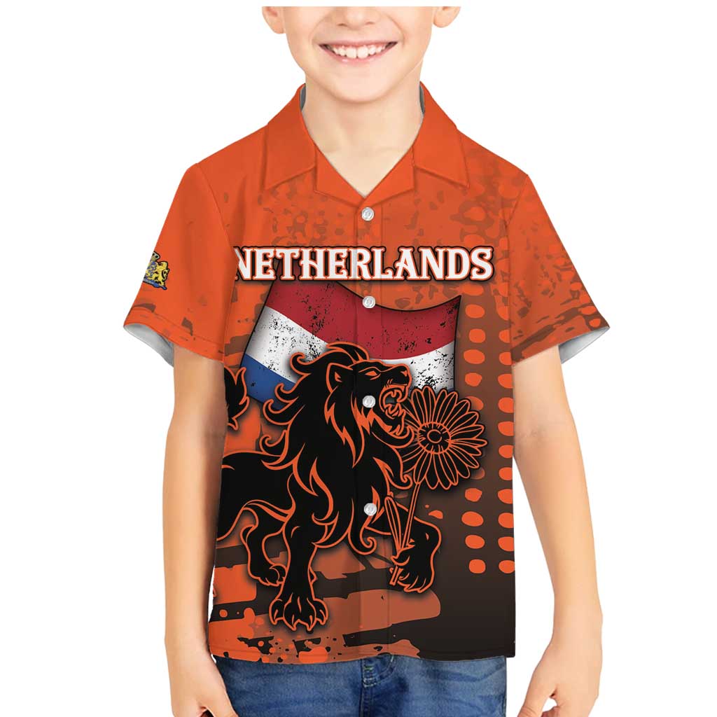 Personalized Netherlands Family Matching Mermaid Dress and Hawaiian Shirt Lion With Daisy Flower - Wonder Print Shop