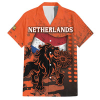 Personalized Netherlands Family Matching Off The Shoulder Long Sleeve Dress and Hawaiian Shirt Lion With Daisy Flower - Wonder Print Shop