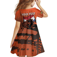 Personalized Netherlands Family Matching Off Shoulder Maxi Dress and Hawaiian Shirt Lion With Daisy Flower - Wonder Print Shop