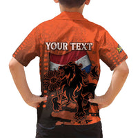 Personalized Netherlands Family Matching Puletasi and Hawaiian Shirt Lion With Daisy Flower - Wonder Print Shop