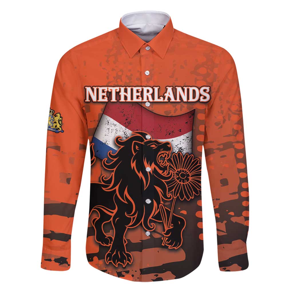 Personalized Netherlands Family Matching Puletasi and Hawaiian Shirt Lion With Daisy Flower - Wonder Print Shop