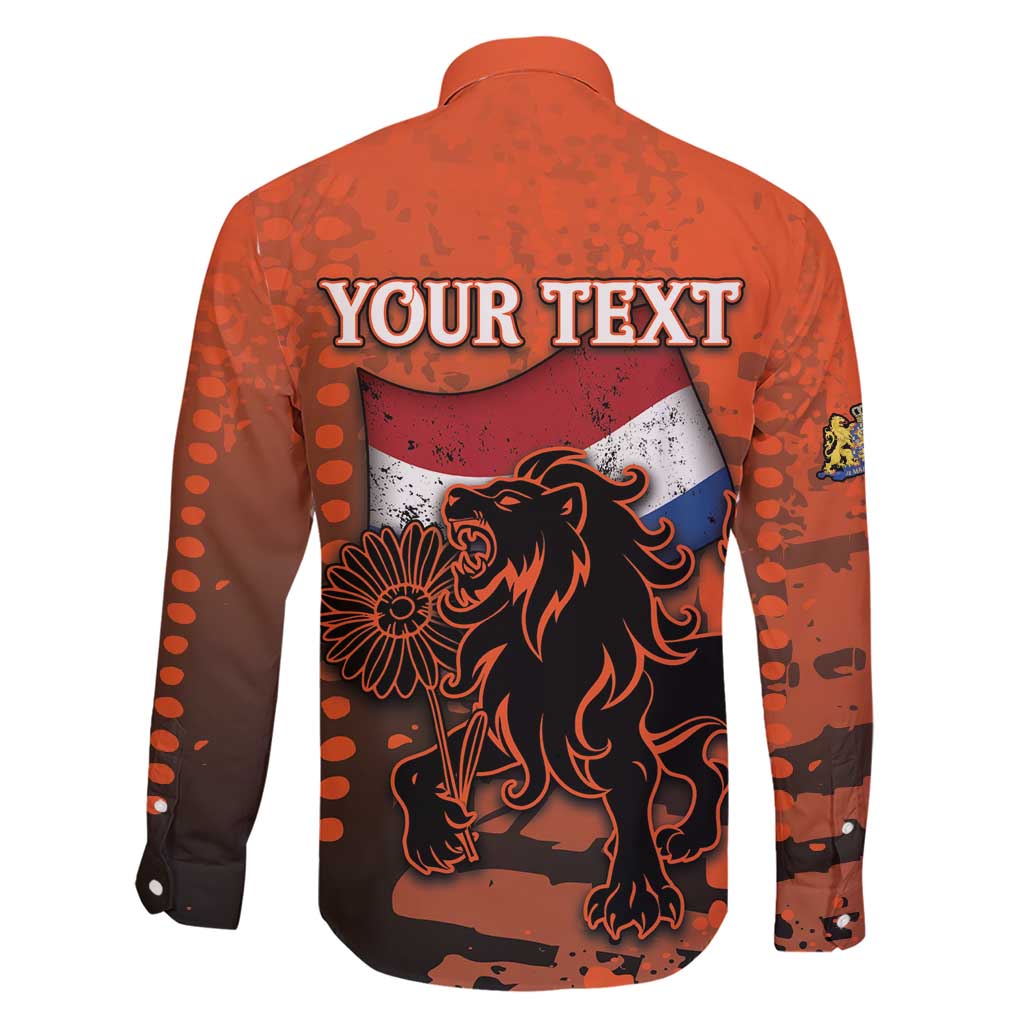 Personalized Netherlands Family Matching Short Sleeve Bodycon Dress and Hawaiian Shirt Lion With Daisy Flower - Wonder Print Shop