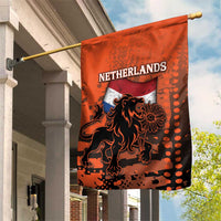 Netherlands Garden Flag Lion With Daisy Flower - Wonder Print Shop