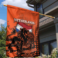Netherlands Garden Flag Lion With Daisy Flower - Wonder Print Shop