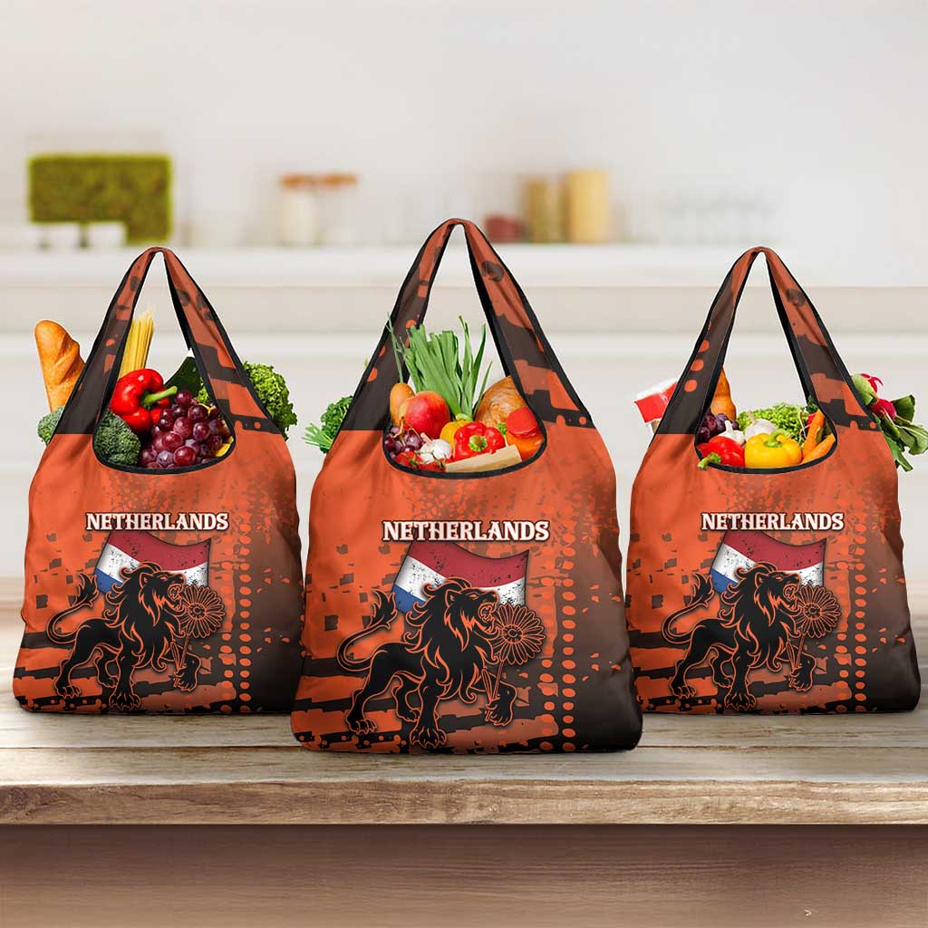 Netherlands Grocery Bag Lion With Daisy Flower - Wonder Print Shop