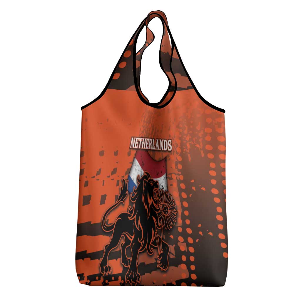 Netherlands Grocery Bag Lion With Daisy Flower - Wonder Print Shop