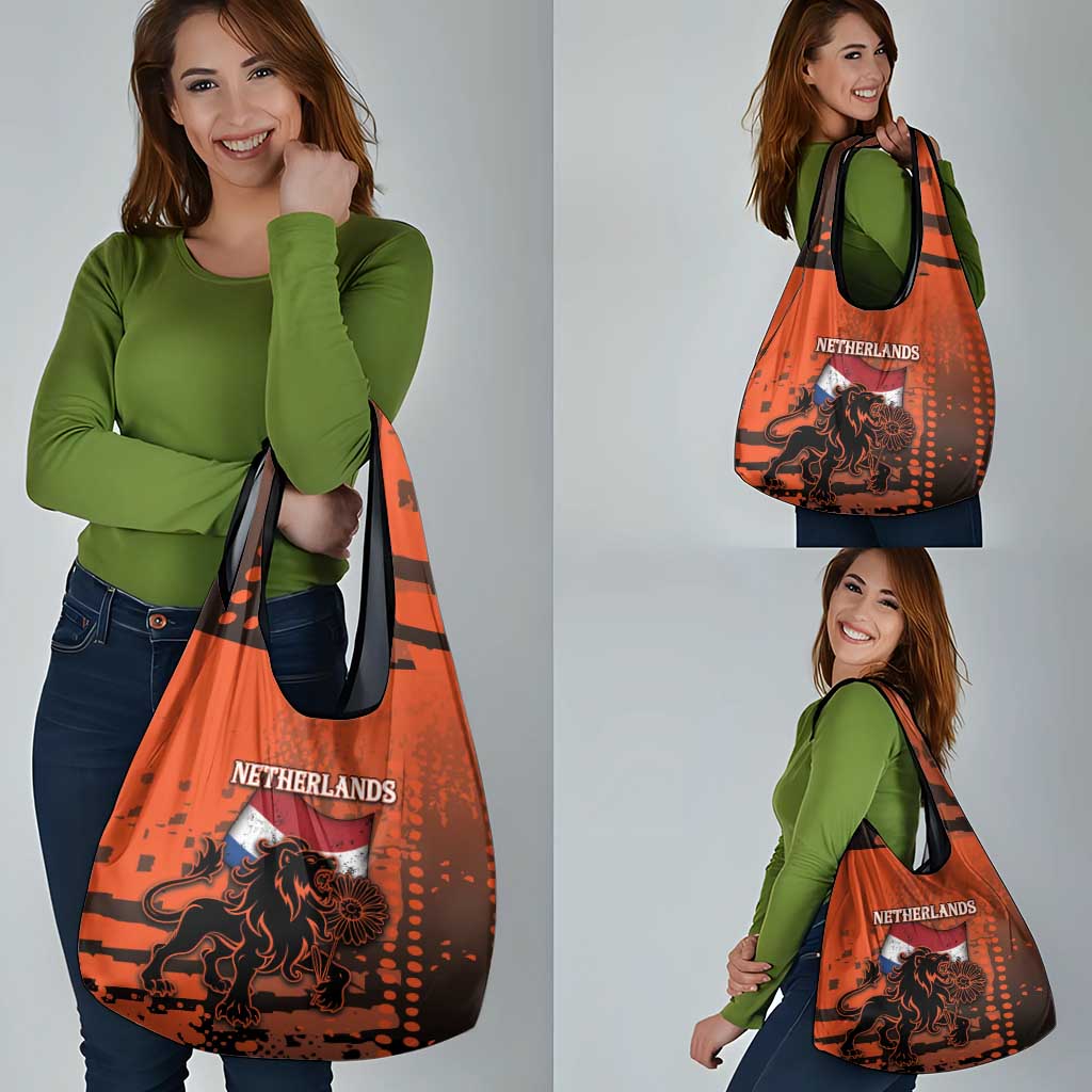Netherlands Grocery Bag Lion With Daisy Flower - Wonder Print Shop