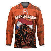Personalized Netherlands Hockey Jersey Lion With Daisy Flower - Wonder Print Shop