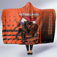 Netherlands Hooded Blanket Lion With Daisy Flower - Wonder Print Shop