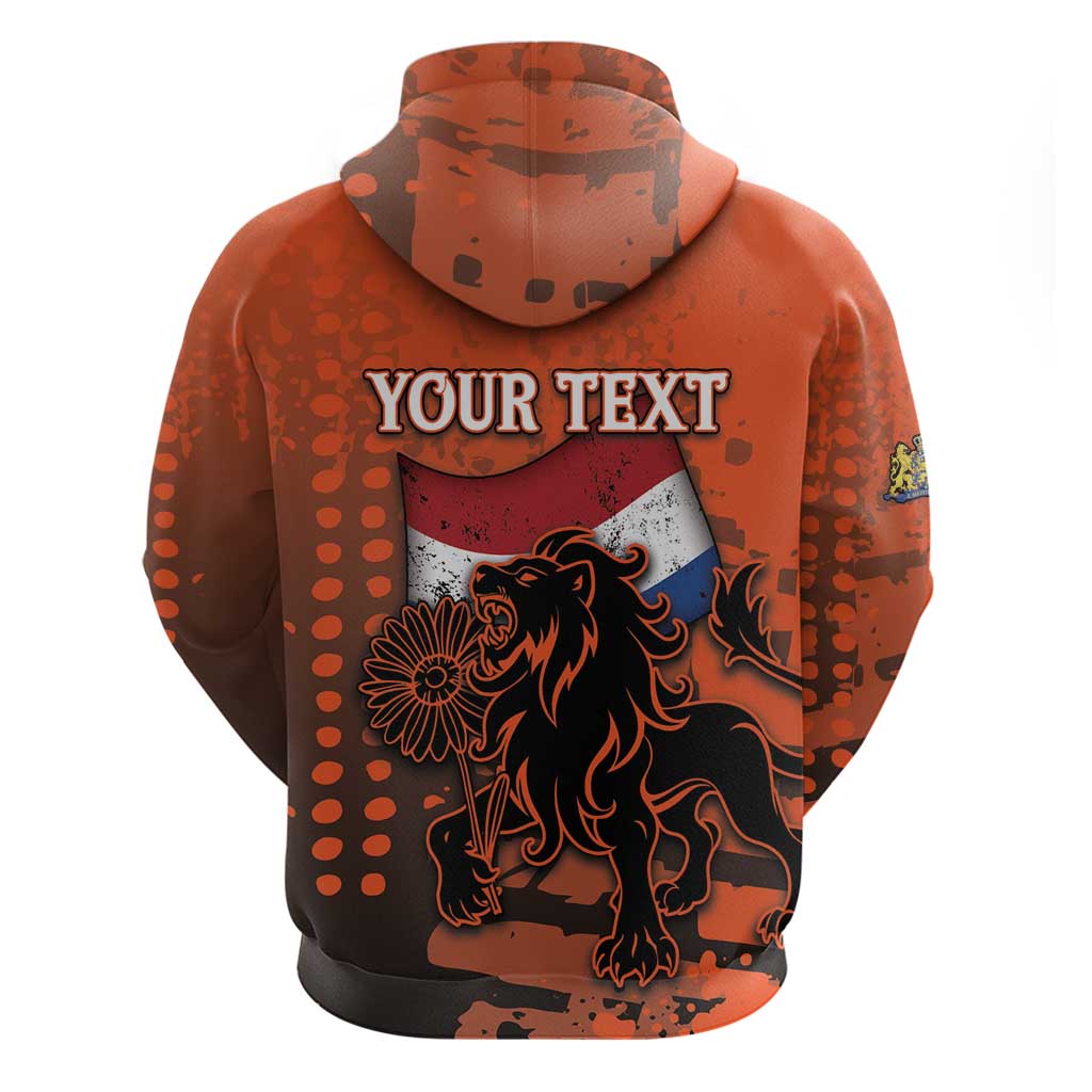 Personalized Netherlands Hoodie Lion With Daisy Flower - Wonder Print Shop