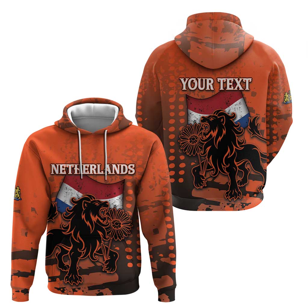 Personalized Netherlands Hoodie Lion With Daisy Flower - Wonder Print Shop