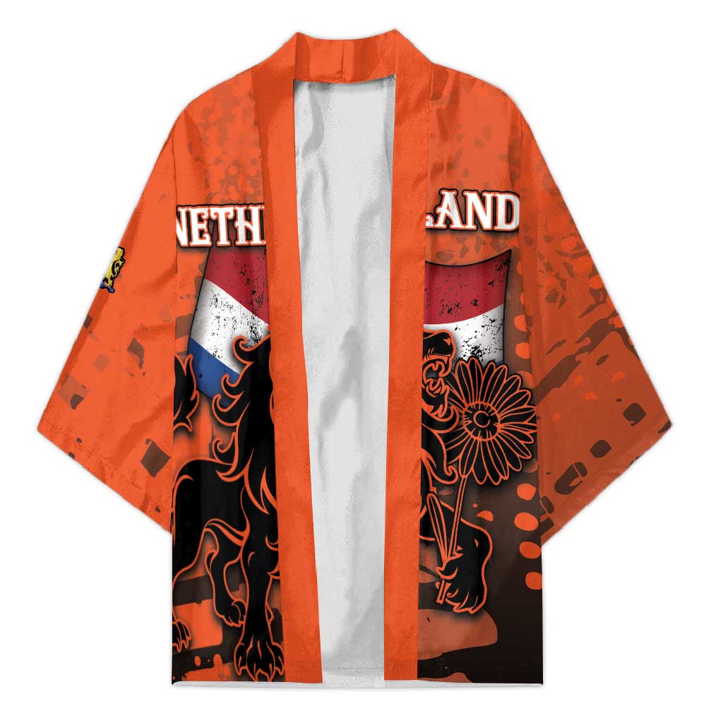 Personalized Netherlands Kimono Lion With Daisy Flower - Wonder Print Shop