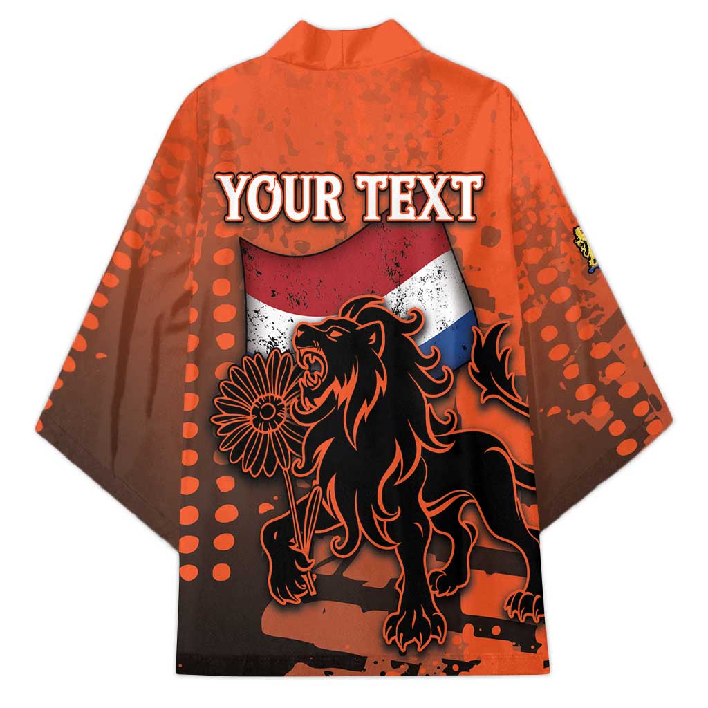 Personalized Netherlands Kimono Lion With Daisy Flower - Wonder Print Shop
