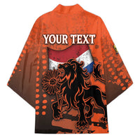 Personalized Netherlands Kimono Lion With Daisy Flower - Wonder Print Shop