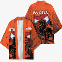 Personalized Netherlands Kimono Lion With Daisy Flower - Wonder Print Shop