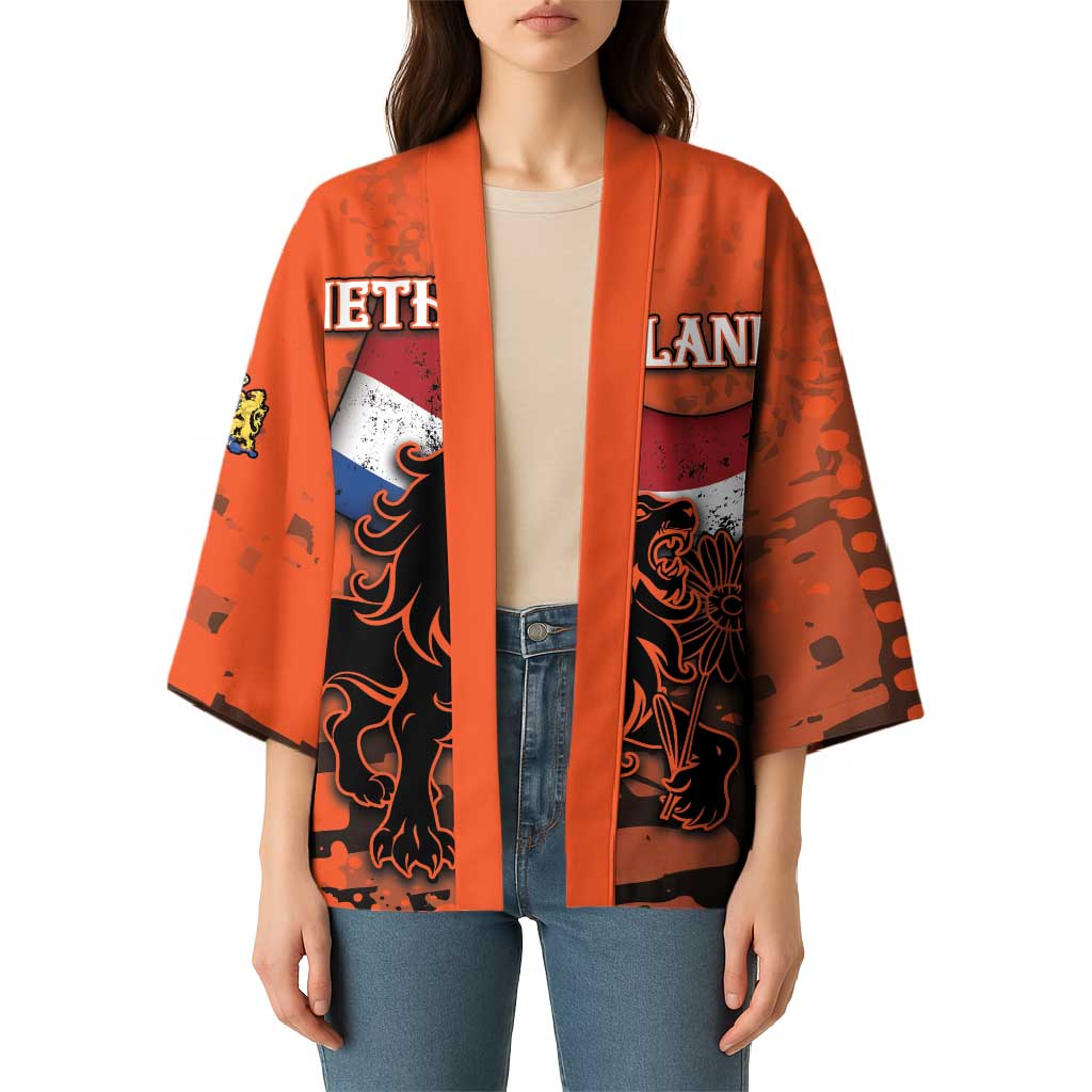 Personalized Netherlands Kimono Lion With Daisy Flower - Wonder Print Shop
