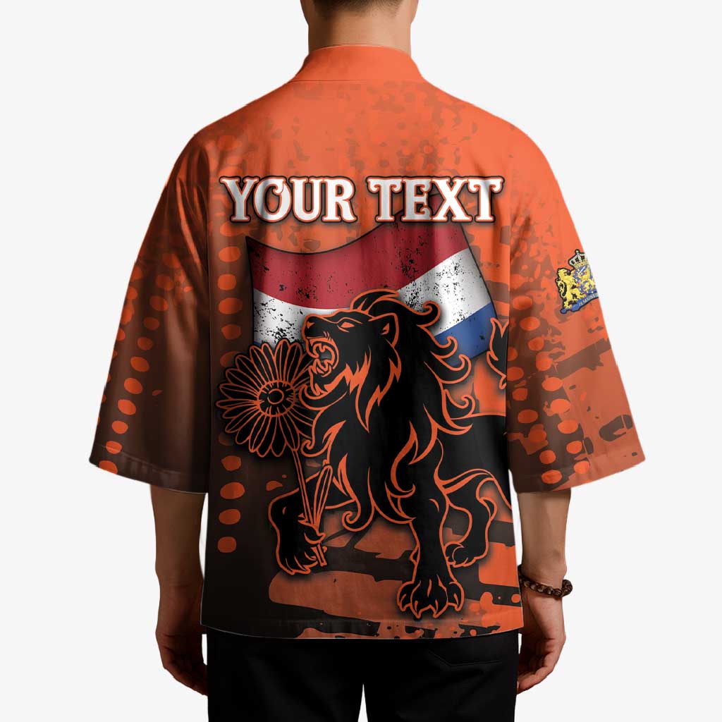 Personalized Netherlands Kimono Lion With Daisy Flower - Wonder Print Shop