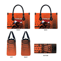 Netherlands Leather Bag Lion With Daisy Flower - Wonder Print Shop