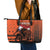 Netherlands Leather Tote Bag Lion With Daisy Flower - Wonder Print Shop