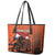 Netherlands Leather Tote Bag Lion With Daisy Flower - Wonder Print Shop