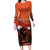 Personalized Netherlands Long Sleeve Bodycon Dress Lion With Daisy Flower - Wonder Print Shop