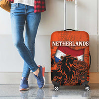 Netherlands Luggage Cover Lion With Daisy Flower - Wonder Print Shop