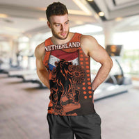 Personalized Netherlands Men Tank Top Lion With Daisy Flower - Wonder Print Shop