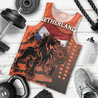 Personalized Netherlands Men Tank Top Lion With Daisy Flower - Wonder Print Shop