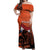 Personalized Netherlands Off Shoulder Maxi Dress Lion With Daisy Flower - Wonder Print Shop
