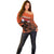 Personalized Netherlands Off Shoulder Sweater Lion With Daisy Flower - Wonder Print Shop