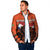 Personalized Netherlands Padded Jacket Lion With Daisy Flower - Wonder Print Shop