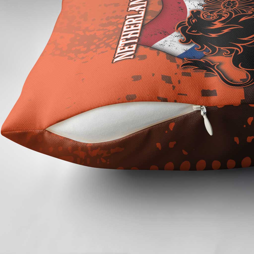 Netherlands Pillow Cover Lion With Daisy Flower - Wonder Print Shop