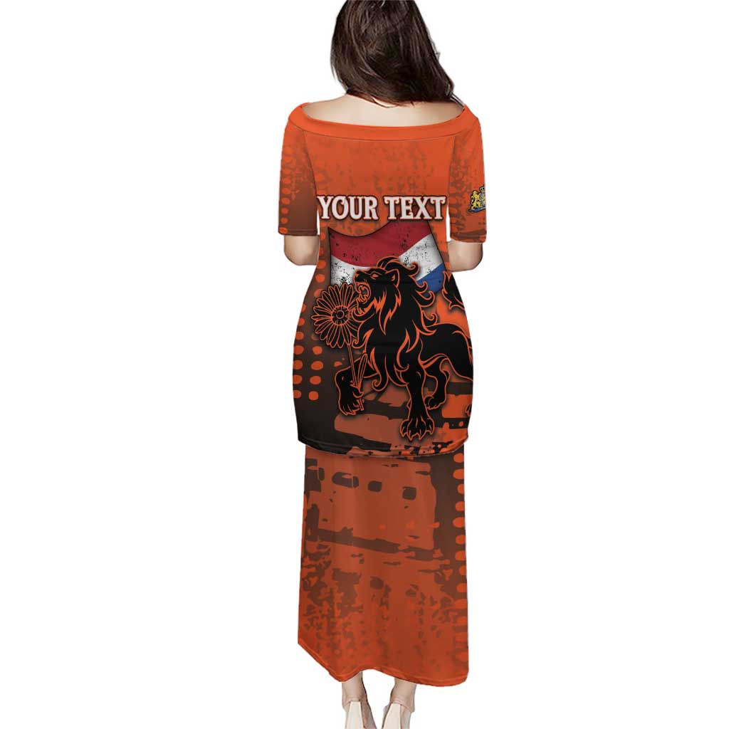 Personalized Netherlands Puletasi Lion With Daisy Flower - Wonder Print Shop