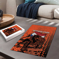 Netherlands Puzzle Lion With Daisy Flower - Wonder Print Shop