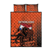 Netherlands Quilt Bed Set Lion With Daisy Flower - Wonder Print Shop