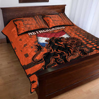 Netherlands Quilt Bed Set Lion With Daisy Flower - Wonder Print Shop