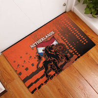 Netherlands Rubber Doormat Lion With Daisy Flower - Wonder Print Shop