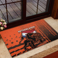 Netherlands Rubber Doormat Lion With Daisy Flower - Wonder Print Shop