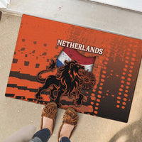 Netherlands Rubber Doormat Lion With Daisy Flower - Wonder Print Shop