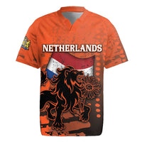 Personalized Netherlands Rugby Jersey Lion With Daisy Flower - Wonder Print Shop